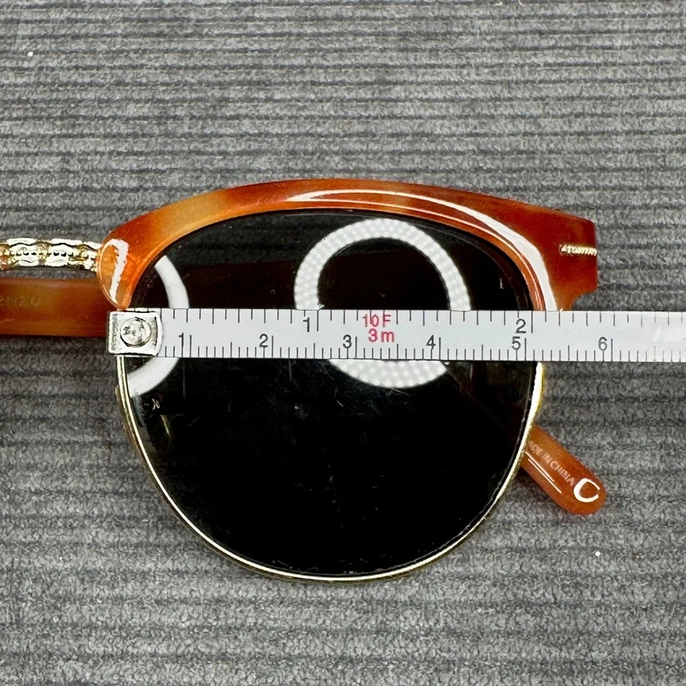 Crap‎ Eyewear The Nudie Club Polarized Y2K Sunglasses Orange Tortoise Gold 52-20
